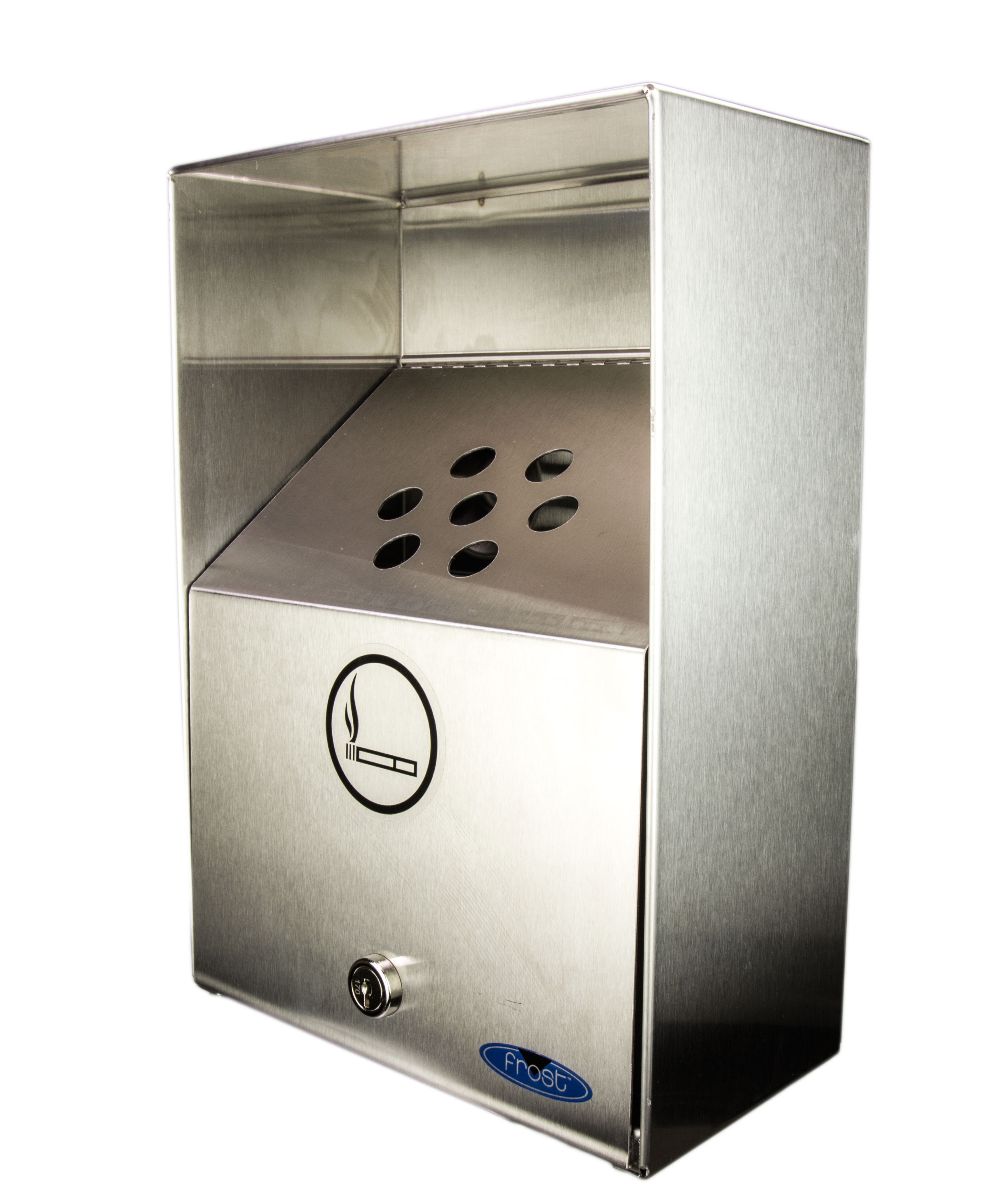 FROST Smoking Receptacles, Wall-Mount, Stainless Steel, 3.3 Litres Capacity, 13-1/2" Height FROST Smoking Receptacles, Wall-Mount, Stainless Steel, 3.3 Litres Capacity, 13-1/2" Height