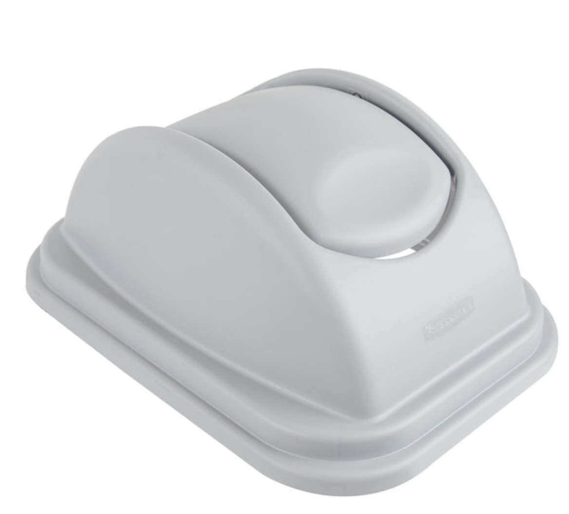 Rubbermaid 1829409 Untouchable 41 Qt. / 10.25 Gallon Gray Rectangular Soft Wastebasket Dome Swing Lid Rubbermaid 1829409 Untouchable 41 Qt. / 10.25 Gallon Gray Rectangular Soft Wastebasket Dome Swing Lid