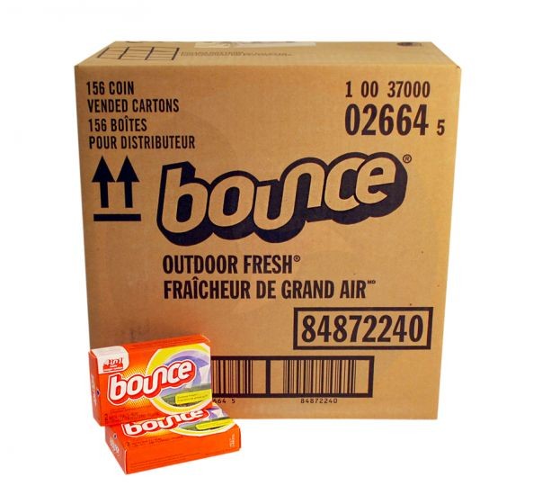 P&G Bounce 37000-02664 Sheet Fabric Softener for Laundromat Coin Vending Machines, Case of 156/2ct P&G Bounce 37000-02664 Sheet Fabric Softener for Laundromat Coin Vending Machines, Case of 156/2ct