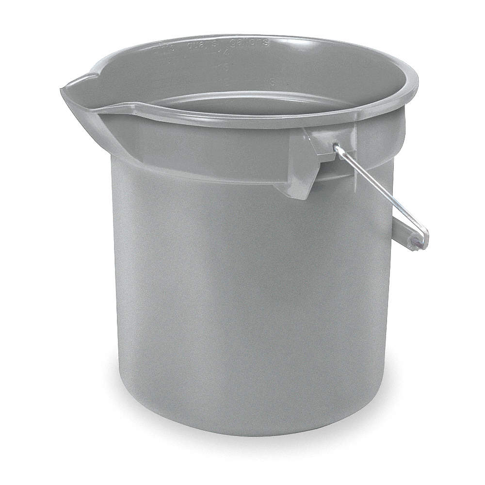 RUBBERMAID Brute® Buckets, 3.5 US Gal. (14 qt.) Capacity, Grey RUBBERMAID Brute® Buckets, 3.5 US Gal. (14 qt.) Capacity, Grey