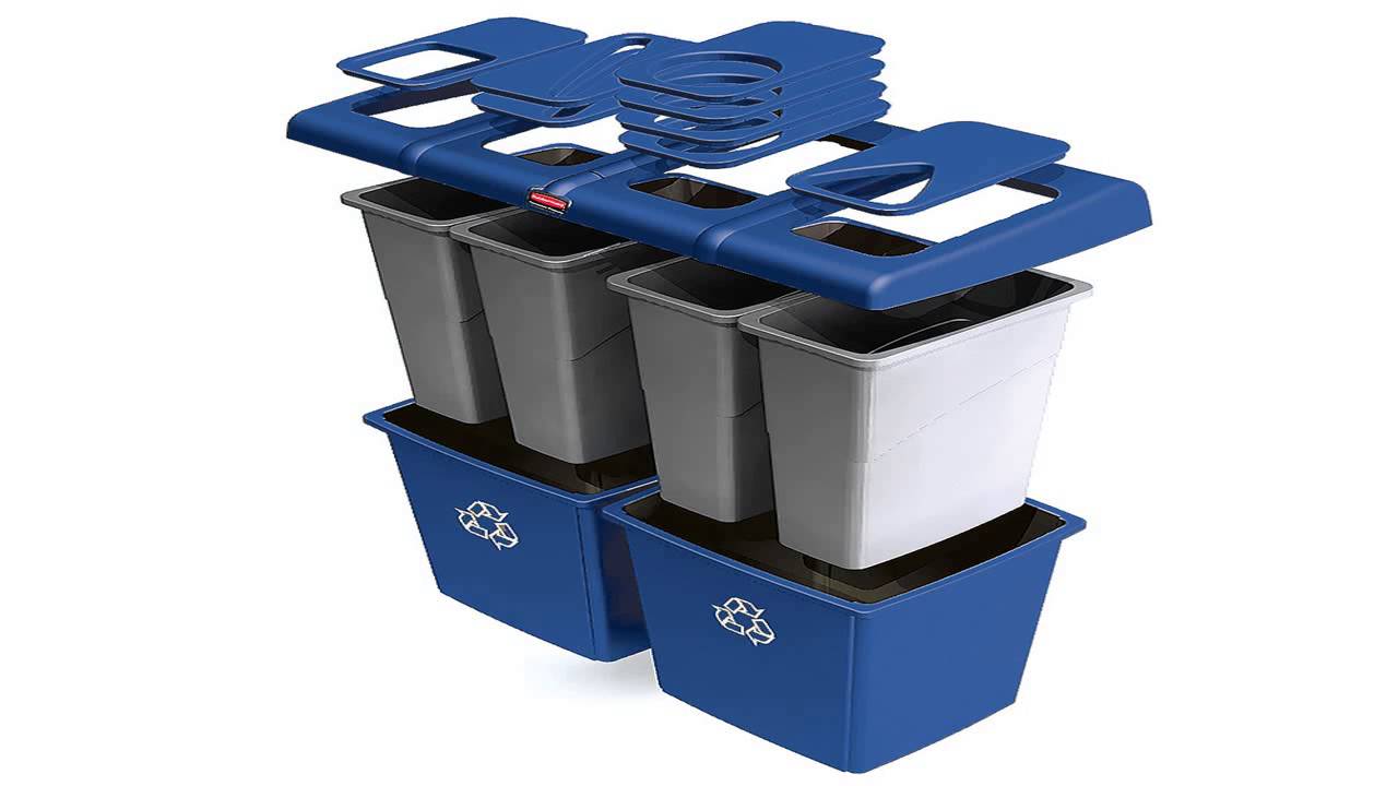 Rubbermaid 1792372 Glutton Blue Rectangular Recycling Station - 92 Gallon Rubbermaid 1792372 Glutton Blue Rectangular Recycling Station - 92 Gallon