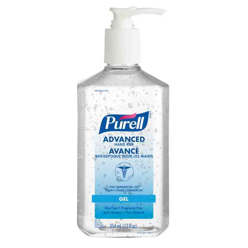 Purell® 3770-12-CAN00 Advanced Hand Sanitizer Gel Pump, Clear Liquid, 354 mL, 12 Bottles/Case - [DefendUse.com] - 3770-12-CAN00 