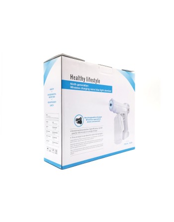 Rechargeable Blue Light Nanotechnology Cold-Spray Gun Atomizing Disinfection Sprayer, Wireless Spray Machine 800 mL - [DefendUse