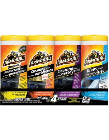ARMOR ALL  Interior Vehicle Wipes Multipack Sold/Priced Per: Package Qty/Pkg.: 4 Containers