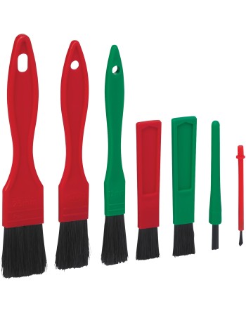 VIKAN  Transport Line Detail Brush Set (HDPE) Bristle Stiffness: Soft, Split No. of Pieces: 7
