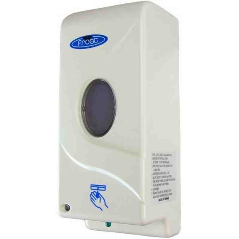 FROST  Soap & Sanitizer Dispenser, Wall Mount No Touch 1L - White, Refillable - [Cleaning Supplies Canada Discounts] - 714P - [D