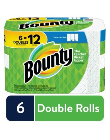 Bounty-Select-A-Size Paper Towel 110ct, 6 x Double Roll/cs - [DefendUse.com] - 37000-74801 - Bounty Select-A-Size
