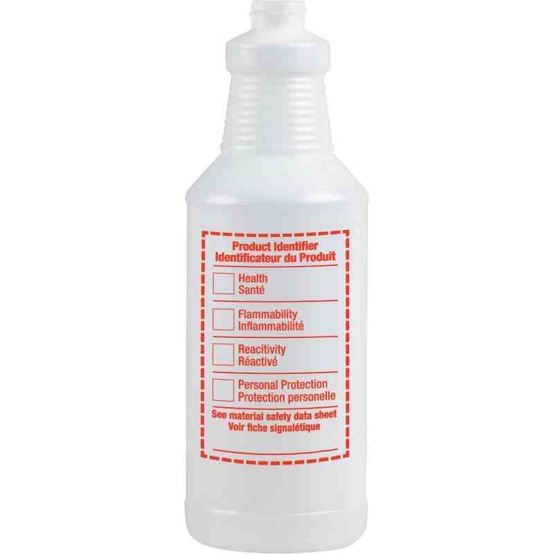 Round Spray Bottle with WHMIS Label, 24 Oz - 1