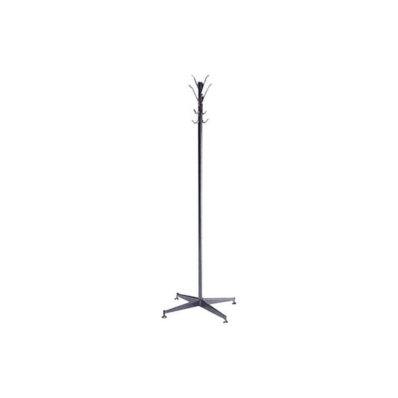 OFFICES TO GO  Coat Tree Overall Height: 60" Frame Material: Steel Colour: Black No. of Hooks: 8 Weight: 12 lbs. - [Cleaning Sup
