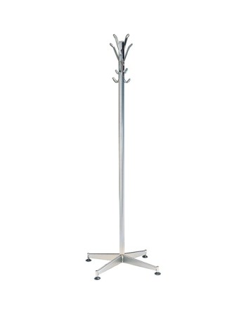 OFFICES TO GO  Coat Tree Overall Height: 60" Frame Material: Steel Colour: Chrome No. of Hooks: 8 - [Cleaning Supplies Canada Di