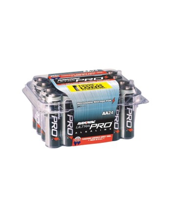 RAYOVAC ALAA24PP Battery - Rayovac Ultra-Pro Industrial "AA" - Contractor Pack, Case of 12, 24/Pack - [DefendUse.com] - ALAA24PP