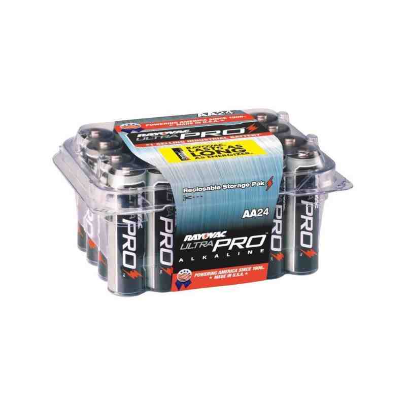 RAYOVAC ALAA24PP Battery - Rayovac Ultra-Pro Industrial "AA" - Contractor Pack, Case of 12, 24/Pack - [DefendUse.com] - ALAA24PP
