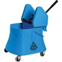 M2 PROFESSIONAL  Champ™ Bucket & Wringer Combo, Down Press, 10 US Gal.(40 Quart), Blue - [DefendUse.com] - BW-D1232-40-BL - Mop 