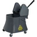 M2 PROFESSIONAL  Champ™ Bucket & Wringer Combo, Down Press, 10 US Gal.(40 Quart), Grey - [DefendUse.com] - BW-D1232-40-GY - Mop 