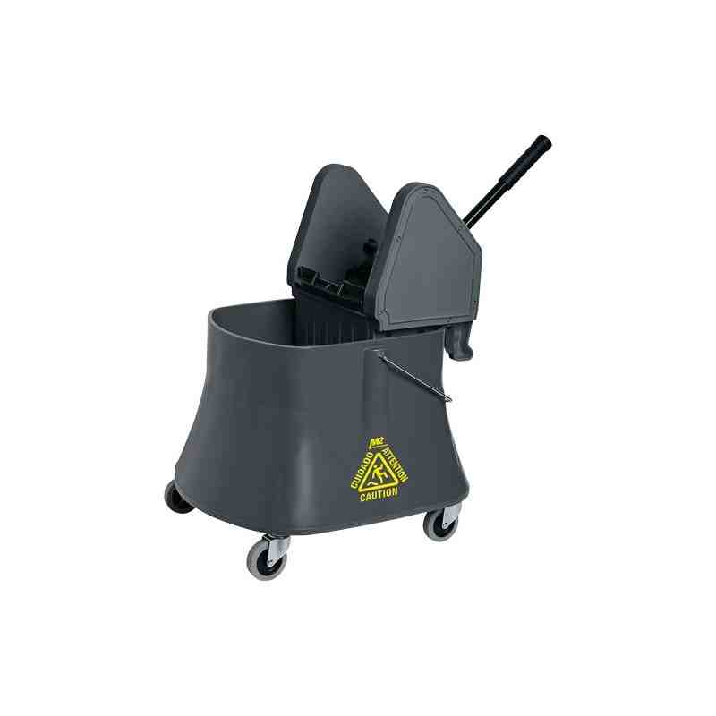 M2 PROFESSIONAL  Champ™ Bucket & Wringer Combo, Down Press, 10 US Gal.(40 Quart), Grey - [DefendUse.com] - BW-D1232-40-GY - Mop 