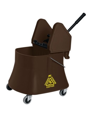 M2 PROFESSIONAL  Champ™ Bucket & Wringer Combo, Down Press, 10 US Gal.(40 Quart), Brown - [DefendUse.com] - BW-D1232-40-BR - Mop