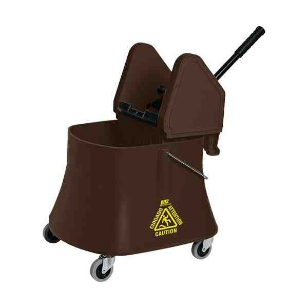 M2 PROFESSIONAL  Champ™ Bucket & Wringer Combo, Down Press, 10 US Gal.(40 Quart), Brown - [DefendUse.com] - BW-D1232-40-BR - Mop