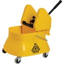 M2 PROFESSIONAL  Champ™ Bucket & Wringer Combo, Down Press, 7.5 US Gal. (30 Quarts), Yellow - [DefendUse.com] - BW-D2633-YE - Mo