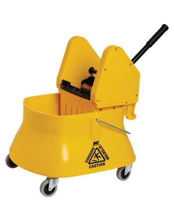 M2 PROFESSIONAL  Champ™ Bucket & Wringer Combo, Down Press, 7.5 US Gal. (30 Quarts), Yellow - [DefendUse.com] - BW-D2633-YE - Mo