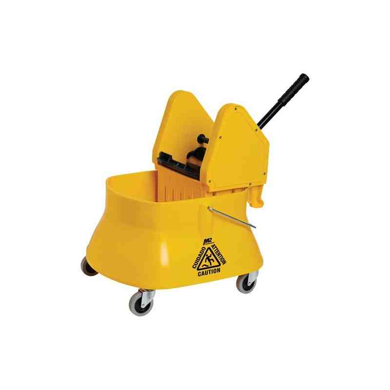 M2 PROFESSIONAL  Champ™ Bucket & Wringer Combo, Down Press, 7.5 US Gal. (30 Quarts), Yellow - [DefendUse.com] - BW-D2633-YE - Mo