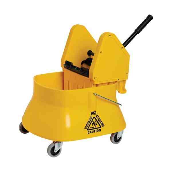M2 PROFESSIONAL  Champ™ Bucket & Wringer Combo, Down Press, 7.5 US Gal. (30 Quarts), Yellow - [DefendUse.com] - BW-D2633-YE - Mo