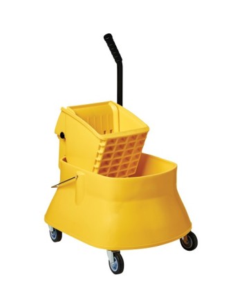 M2 PROFESSIONAL  Champ™ Bucket & Wringer Combo, Side Press, 7.5 US Gal. (30 Quarts), Yellow - [DefendUse.com] - BW-S1133-YE - Mo