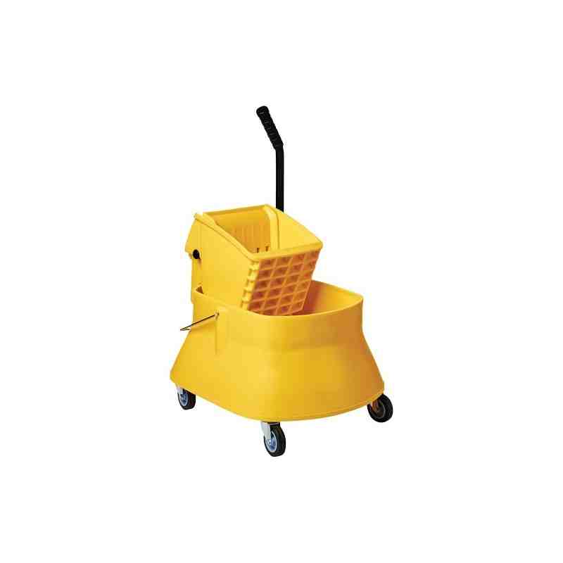 M2 PROFESSIONAL  Champ™ Bucket & Wringer Combo, Side Press, 7.5 US Gal. (30 Quarts), Yellow - [DefendUse.com] - BW-S1133-YE - Mo
