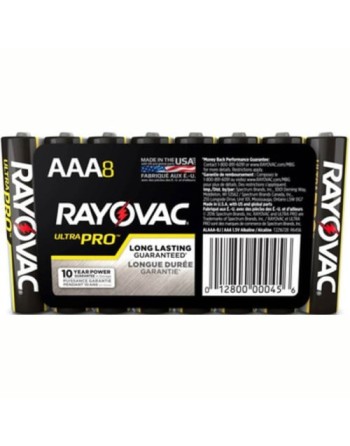 RAYOVAC ALAAA8 Battery - Rayovac Ultra-Pro Industrial "AAA" Case of 12, 8/Pack - [DefendUse.com] - ALAAA8J - Alkaline Battery