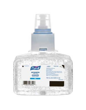 PURELL  LTX-7™ Advanced Hand Sanitizer, 700 ml, Cartridge Refill, 70% Alcohol, Case of 3 - [DefendUse.com] - 1303-03-CAN00 - Pur