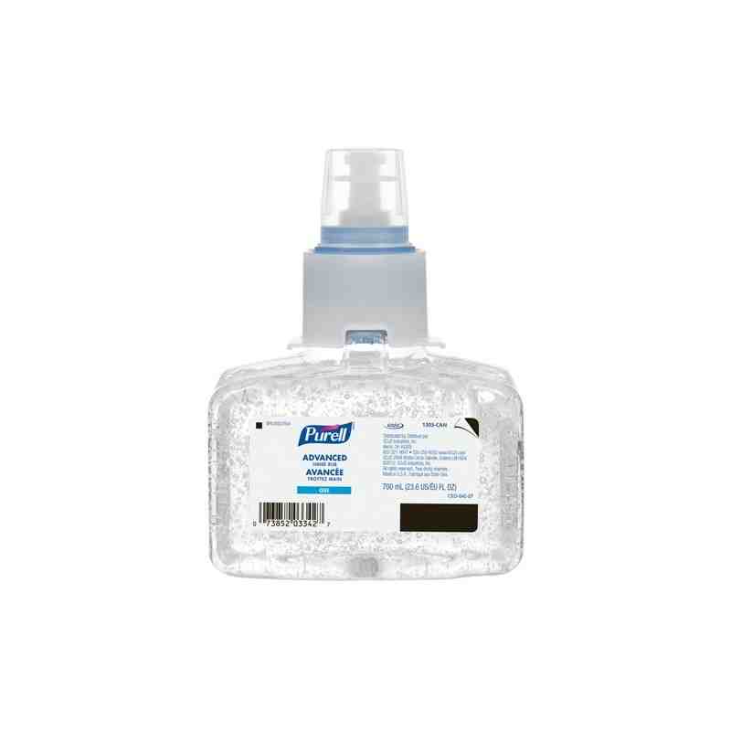 PURELL  LTX-7™ Advanced Hand Sanitizer, 700 ml, Cartridge Refill, 70% Alcohol, Case of 3 - [DefendUse.com] - 1303-03-CAN00 - Pur
