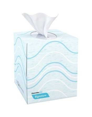 CASCADES  Pro Signature™ Facial Tissue, 2 Ply, 8" L x 8" W, 90 Sheets/Box, 36 Boxes/Case - [Cleaning Supplies Canada Discounts] 