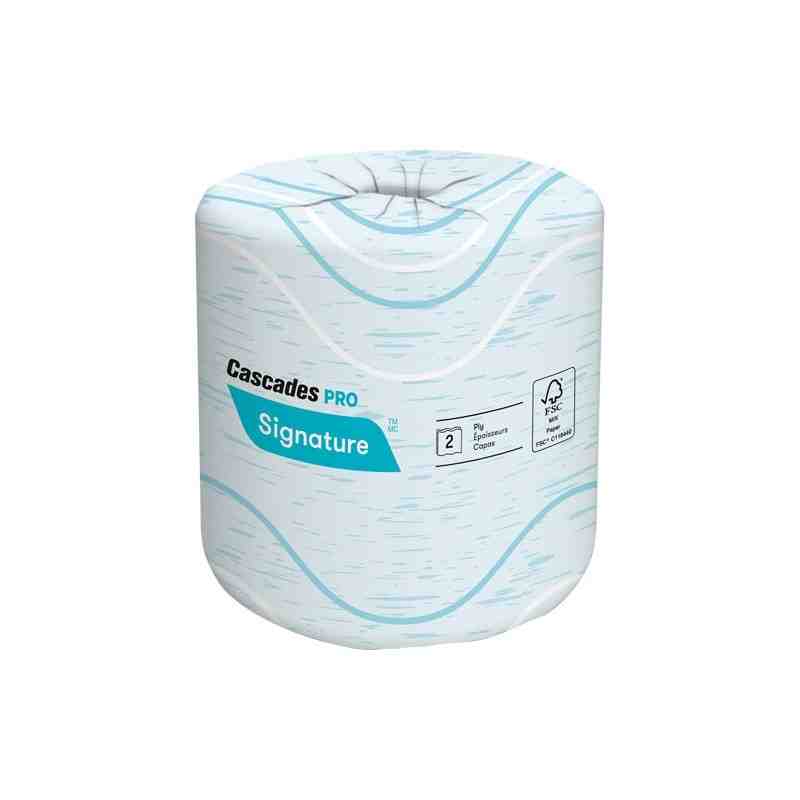 CASCADES  Pro Signature™ Toilet Paper, 2 Ply, 400 Sheets/Roll, 133' Length, White, Cs/48 - [DefendUse.com] - B625 - Cascades Tis