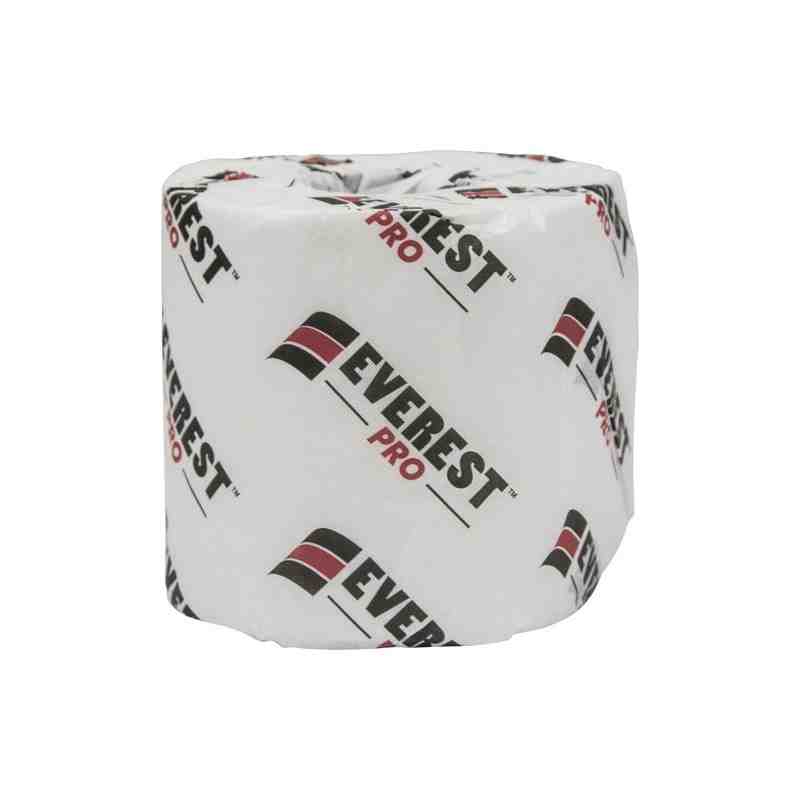 SUNSET 48420 Everest Pro® Toilet Paper, 2 Ply, 420 Sheets/Roll, 105' Length, White, Case of 48 - [DefendUse.com] - 48420 - Sunse