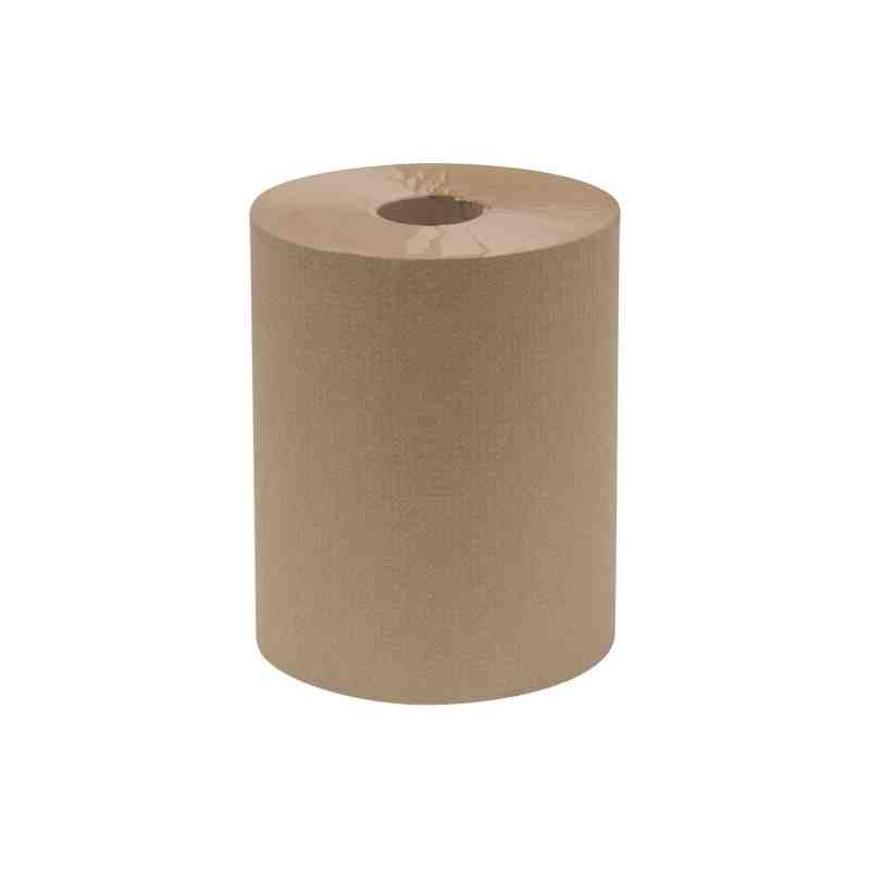 Everest Pro® Paper Towel Rolls, 1 Ply, Standard, 600' L Colour: Kraft Roll Width: 7.85" Case of 6 - [DefendUse.com] - HWT600K - 