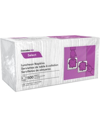 CASCADES  Pro Select™ 1/4 Fold Luncheon Napkins Sheet Width: 12.5" Ply: 1 Sheet Length: 11.5" Sheets/Pkg.: 500, 500/Pk - [Defend