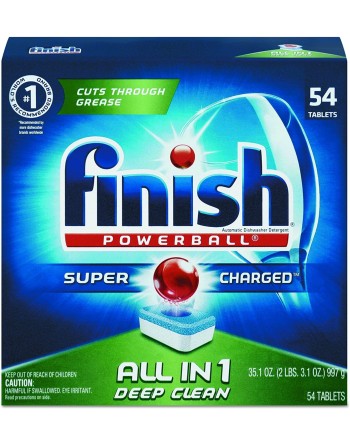 FINISH Powerball Dishwasher Tabs, Fresh Scent (Pack of 60), Case of 4/60ct[CB115820] - 2