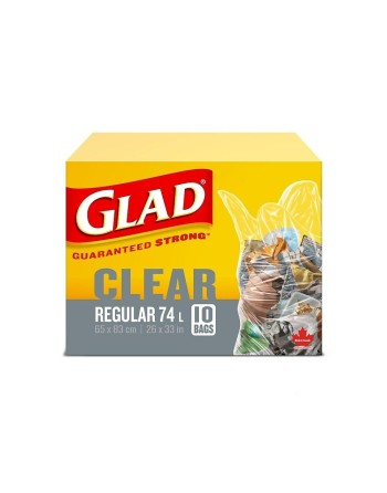 Glad Easy-Tie Clear Bags, Case of 24x10ct