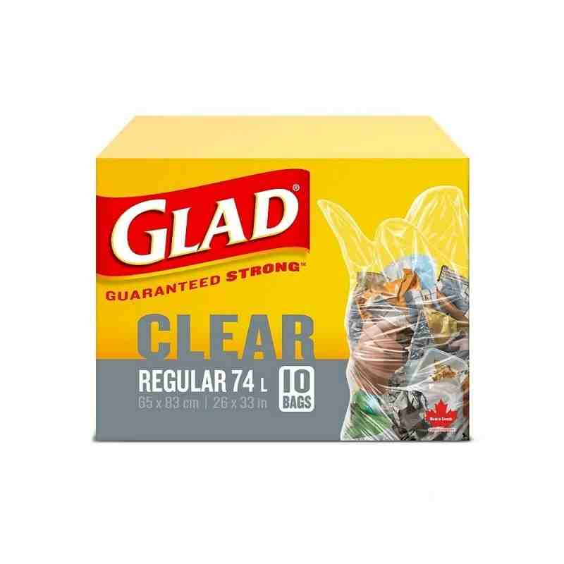 Glad Easy-Tie Clear Bags, Case of 24x10ct