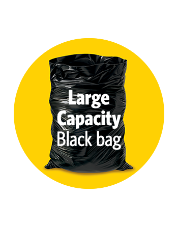Glad Easy-Tie Black Regular 74L, 100 Pack, Case of 1x100ct
