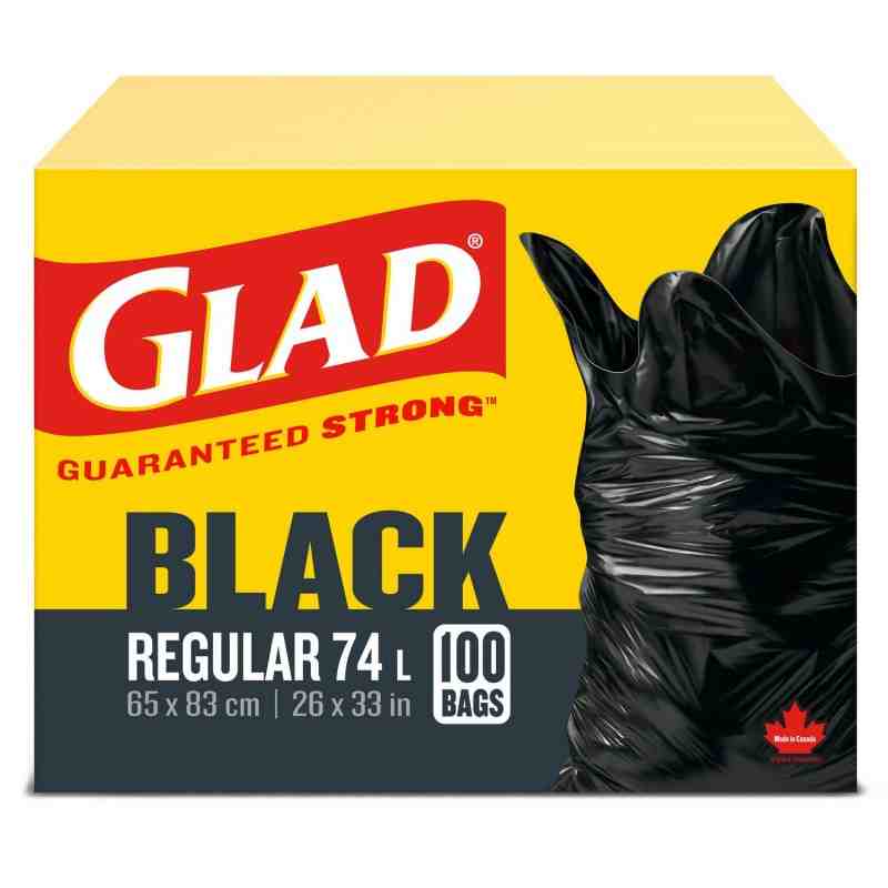 Glad Easy-Tie Garbage Bags Regular, Case of 4x100ct