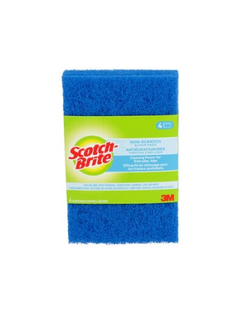 Scotch-Brite Non-Scratch Scour Pad, 4/pack - [Cleaning Supplies Canada Discounts] - 3M-7000136857 - [DefendUse.com]