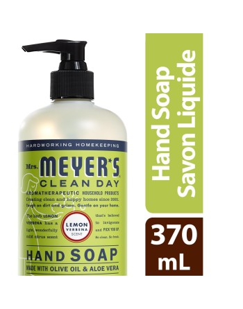 Mrs. Meyer’s Clean Day Hand Soap, 370ml, Lemon Verbena, Case of 6/370ml - 1