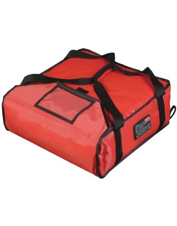 Rubbermaid ProServe® Red Nylon Pizza Delivery Bag - 18"L x 18"W x 5 1/4"H - 1