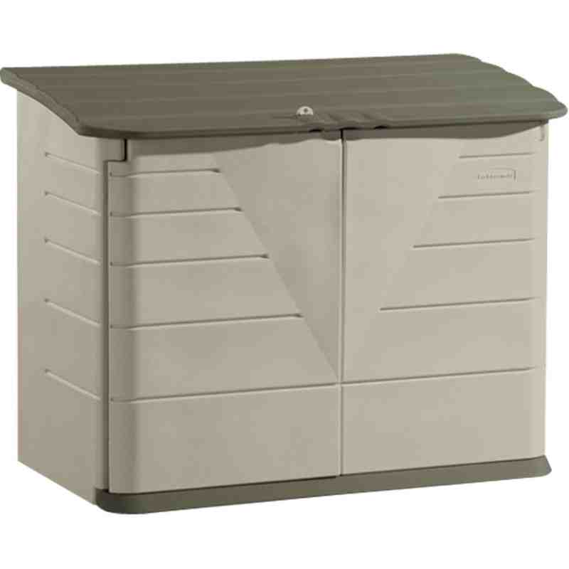 RUBBERMAID HOME  Large Horizontal Storage Shed Height: 47" Width: 60" Depth: 32" Storage Capacity cu.ft.: 32 - 1
