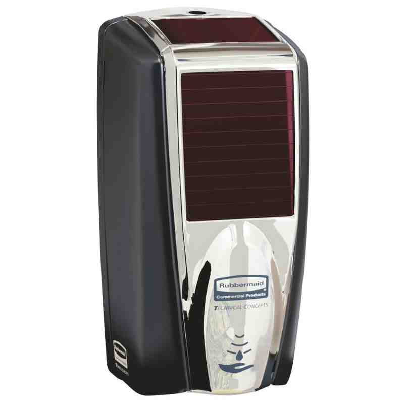 Rubbermaid 1980826 LumeCell AutoFoam Dispenser, Black/Chrome - [DefendUse.com] - 1980826 - Wall Mount Automatic Skin Care