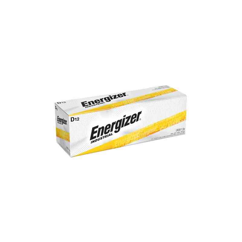 Alkaline Industrial Batteries, D, 1.5 V Box of 12