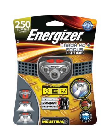 HD Vision Industrial Headlamp, LED, 250 Lumens, 6 Hrs. Run Time, AAA Batteries