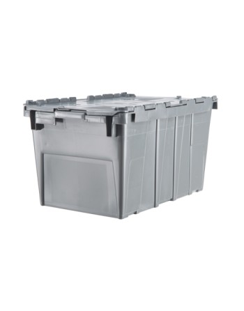 Flipak® Polyethylene Plastic (PE) Distribution Containers, 20.6" x 13.2" x 11.6", Grey