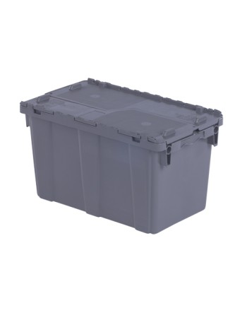 Flipak® Polyethylene Plastic (PE) Distribution Containers, 22.3" x 13" x 12.8", Grey
