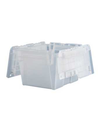 Flipak® Polypropylene Plastic (PP) Distribution Containers, 11.8" x 9.8" x 7.7", Clear